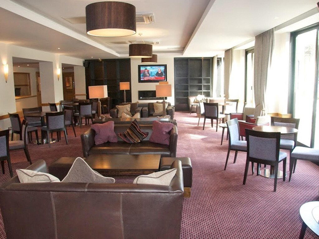 Best Western Birmingham Strathalan lounge area after lighting project.