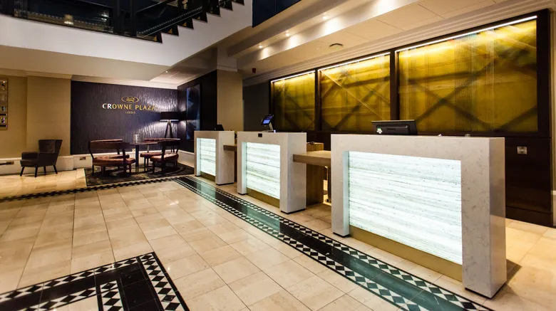 Crowne Plaza Leeds lobby area.