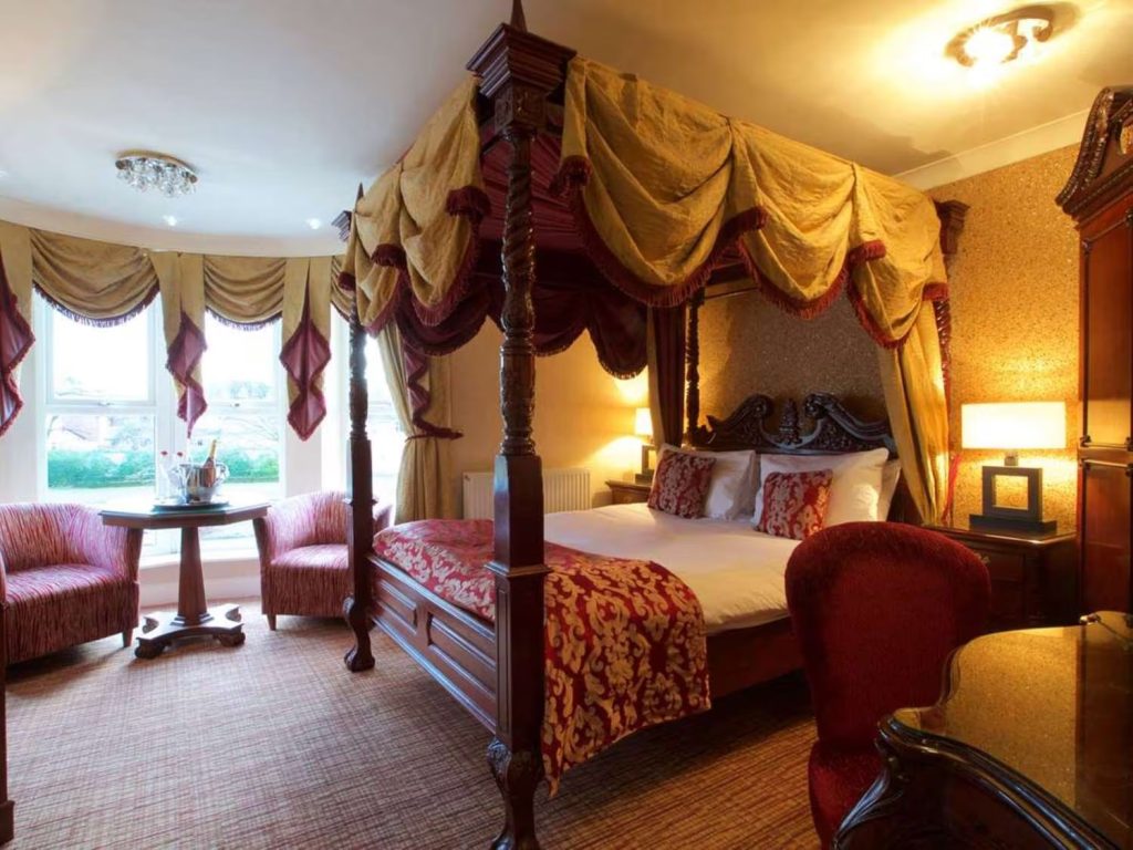 Bedroom in Best-Western Fir Grove Warrington after completion of lighting project.