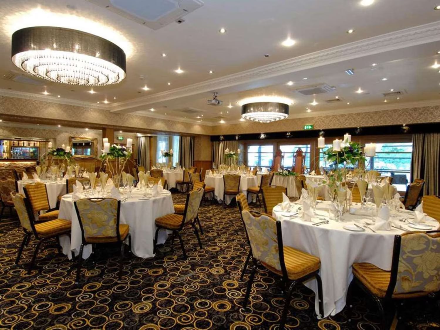 Best Western Fir Grove Warrington Hotel restaurant area after completed lighting project LED upgrade.