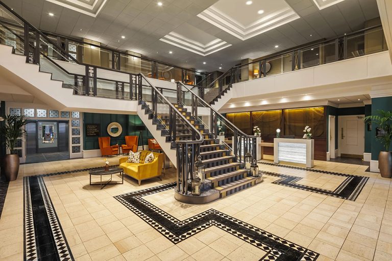 Crowne Plaza Leeds exterior view of the hotel.