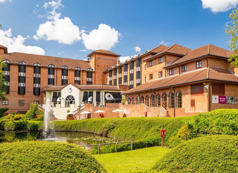 Crowne Plaza Solihull exterior view of hotel.