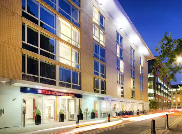 Hilton Garden Inn Bristol exterior view of hotel.