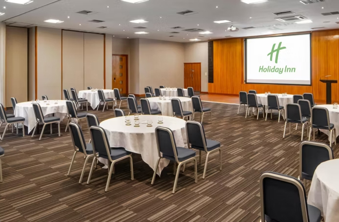 Holiday Inn Coventry meeting room after LED lighting upgrade.