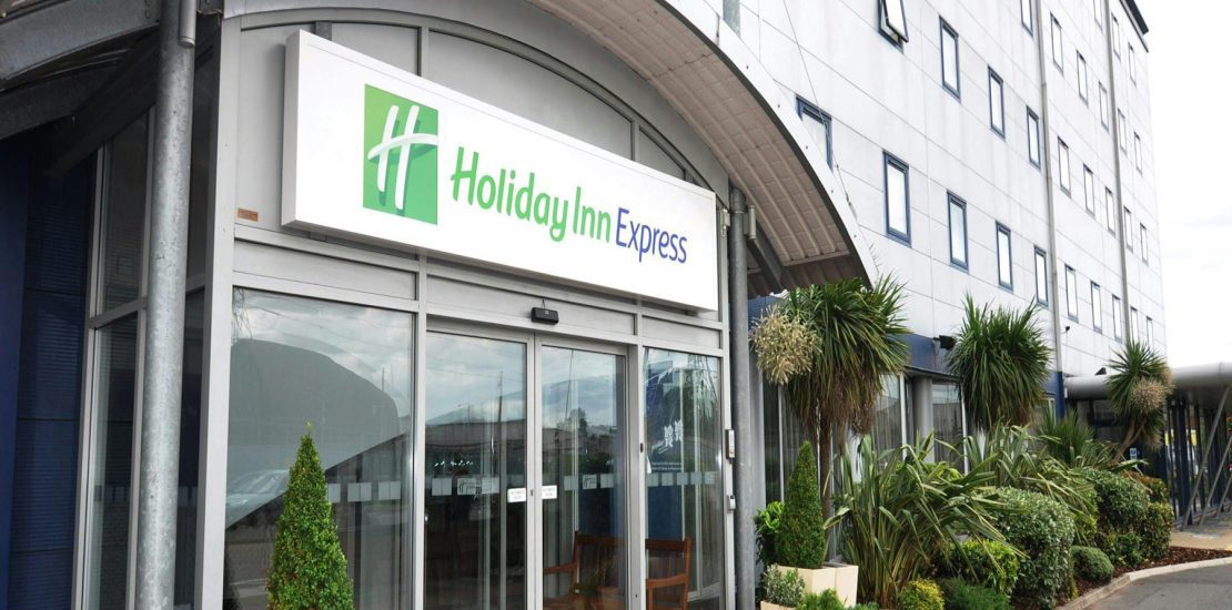 Holiday Inn Express London Royal Docks Front Entrance.
