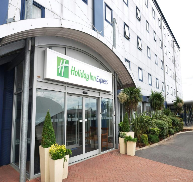 Holiday Inn Express London Royal Docks Front Entrance.