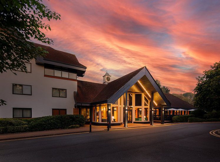 Holiday Inn Hemel Hempstead outside view of hotel after lighting project.