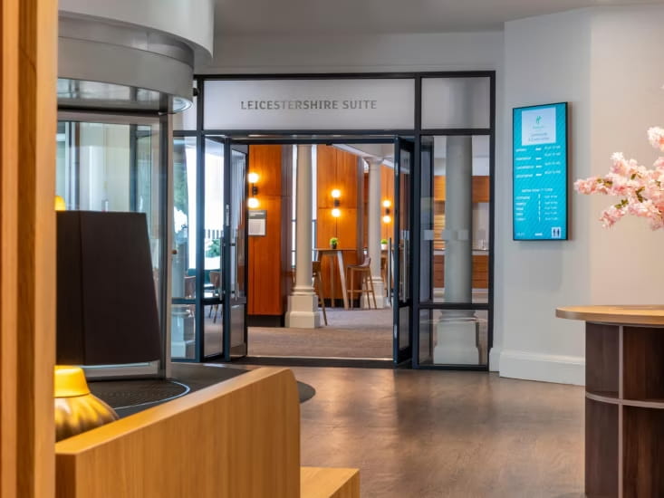 Holiday Inn Leicestershire Suite after lighting project upgrade.