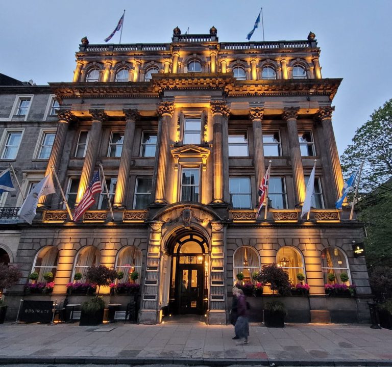 Intercontinental Edinburgh external view of hotel.
